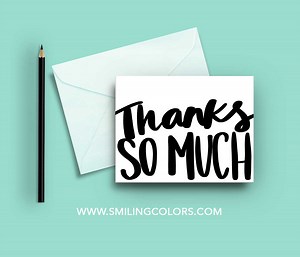 2 Free Printable Thank You Cards in Black and White