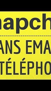 Snapchat SANS EMAIL ni TELEPHONE, comment RECUPERER la connexion et l'accès à son compte Snap