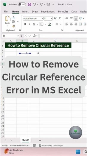 Excel Circular Reference Error | How to Remove Circular Reference Error in MS Excel