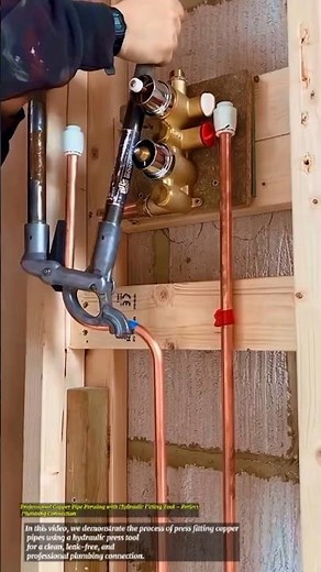 Professional Copper Pipe Pressing with Hydraulic Fitting Tool – Perfect Plumbing Connection