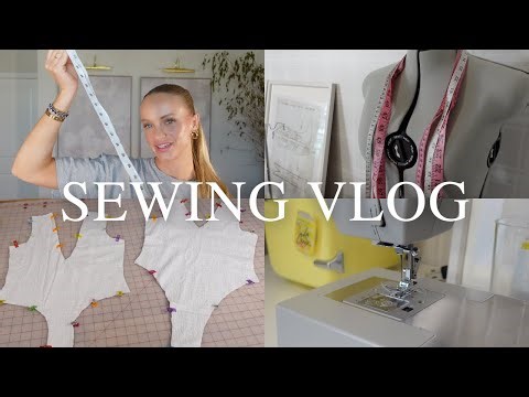 SEWING VLOG | DIY bodysuit sewing tutorial, imposter syndrome, first time sewing with snap tape...