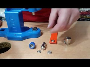 How to install four part 15mm (#61) snap buttons