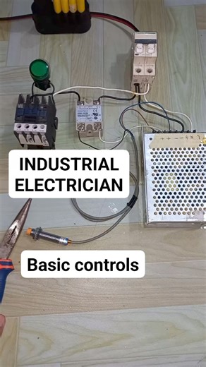 2M views · 5K reactions | Industrial Electrician Basic controls solid state relay inductive proximity sensor magnetic contactor power supply 12v #electrician #relay #panelboard #lights #switch #wiring #engineering #outlet #diy #electrical | Electricians Guide | Facebook