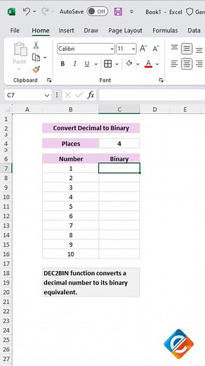 7.7K views · 68 reactions | Excel Binary Brilliance: Convert Decimal...