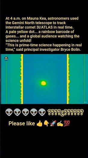 Scientists Track Interstellar Comet 3I/ATLAS Live — “Prime-Time Science!” 🚀✨