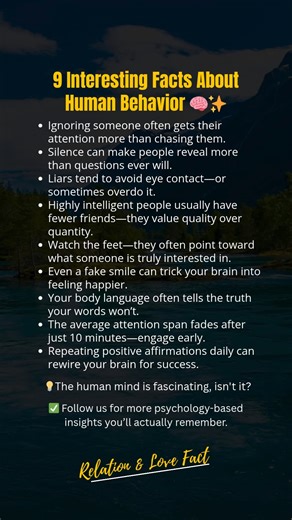 164K views · 1.3K reactions | 9 Interesting Facts About Human Behavior 易✨ | Relation & Love Fact | Facebook