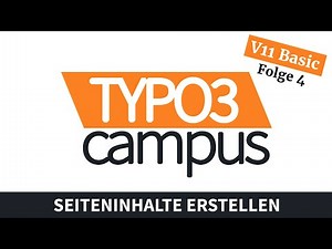 TYPO3 11 Basic Course: Episode 4 - Creating Page Content