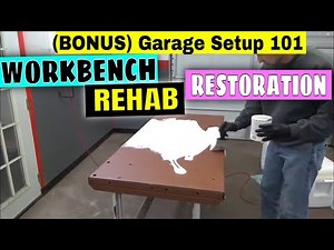 Ultimate Workbench Refinish | DIY Workbench Top Rehab & Garage Makeover #theworkbenchcorner