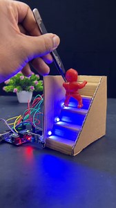 Automatic Stair Step Lights With Arduino & IR Sensor | DIY Home Project #shorts #arduino #arduinoproject #schoolproject #trending | Creative SM