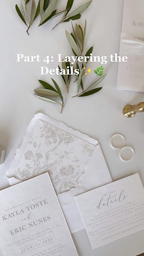 DIY Wedding Invitations with Layered Details