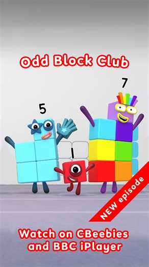 17K views · 101 reactions | Odd Block Club  At the Odd Blocks Clubhouse, One learns more about being an odd number. When she worries that she doesn’t really belong, her friends help her to see just how perfectly she fits the pattern. Live today on CBeebies and BBC iPlayer!  #numberblocks #cbeebies #bbc #iplayer #earlyyearseducation #mathsforkids #newseries #earlyyearsmaths | Numberblocks | Facebook