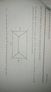 Calculate the height of the ridge \overline{XY} above the horiz... | Filo