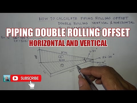 HOW TO CALCULATE PIPE DOUBLE ROLLING OFFSET HORIZONTAL AND VERTICAL