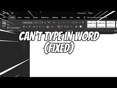 (SOLVED) Can't type in Microsoft Word