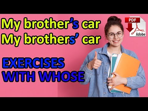 Possessive 's or s' - genitive case - Exercises with answers - Easy English Lesson