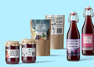 Best food labelling template | ‘Click-to-edit’ in Canva or Illustrator