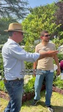 A landscaper presents his garden bed at the Chantilly Plant Days