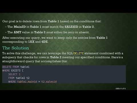 Efficiently Remove Rows from SQL Table Using Another Table