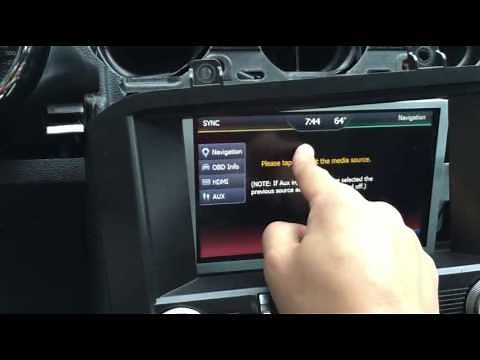 Ford navigation interface touch screen calibration instruction