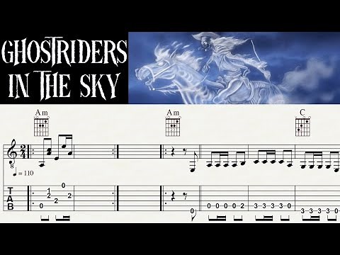 GHOST RIDERS IN THE SKY | Acoustic Guitar Lesson | Instrumental | TAB & Sheet music | Free PDF