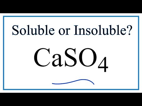 Is CaSO4 Soluble or Insoluble in Water?