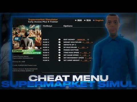 NEWEST SuperMarket Simulator - Cheat Menu | Updated Cheats For SM | Many Functions | FREE Review!