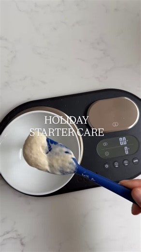 Andra Stefanescu on Instagram: "Traveling for Christmas and not quite sure what to do with your sourdough starter? First of all, you can leave it in the fridge. An established starter will survive a few weeks (even months), you do not have to worry about it Second of all, there is one thing you can do, to keep it in better shape while you’re away The day before or on the day you leave (if the departure is later in the day), give your starter one last feed But here is the trick. Feed your starter