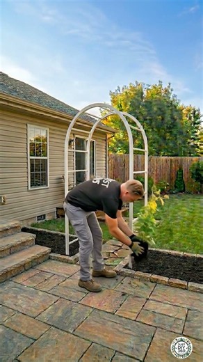 DIY Garden Project | Beautiful White Arch Covered with Flowers 🌸 #DIYGarden #BackyardGarden
