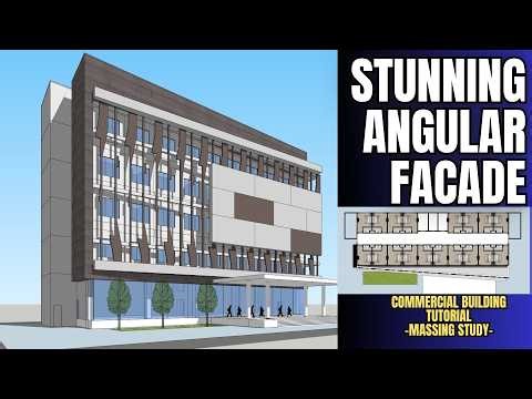 SKETCHUP BUILDING TUTORIAL | THE STUNNING ANGULAR FACADE