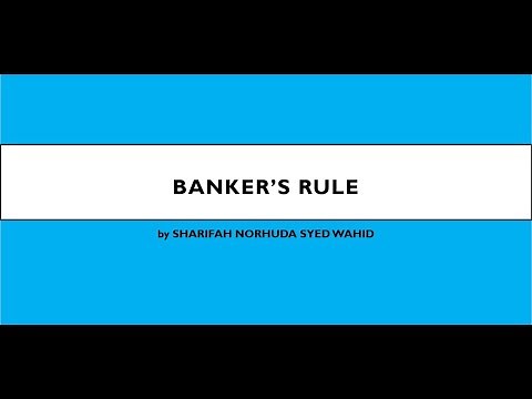 Banker's Rule