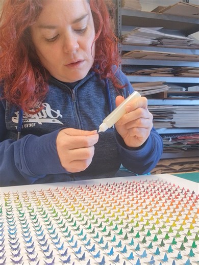 Rainbow Butterfly Art: Made from 676 Upcycled Cans