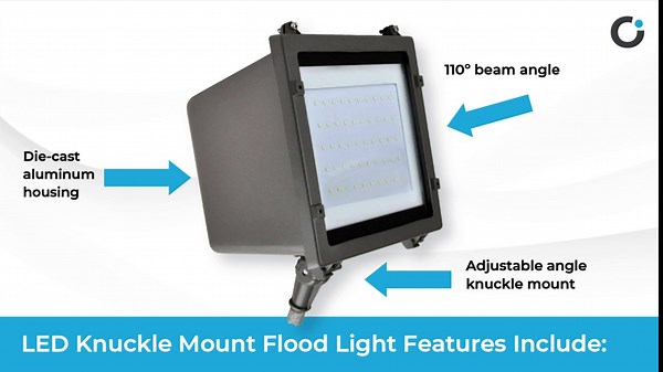 CLT 29W Waterproof IP66 LED Outdoor Knuckle Mount Flood Light, Dark Bronze, 5000K