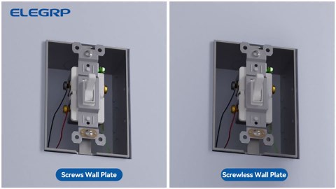 ELEGRP Duplex Receptacle Outlet Covers, 1-Gang Standard Size Wall Plates, Unbreakable Polycarbonate Dual Outlet Faceplates Covers, UL Listed, Color-matched Screws Included (10 Pack, Glossy White)