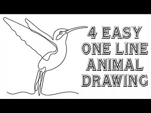 One Line Animal Drawings | One Line Drawing Compilation | Easy One Line Art for Beginners