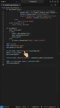 How to create a simple weather app in python with a simple tkinter GUI