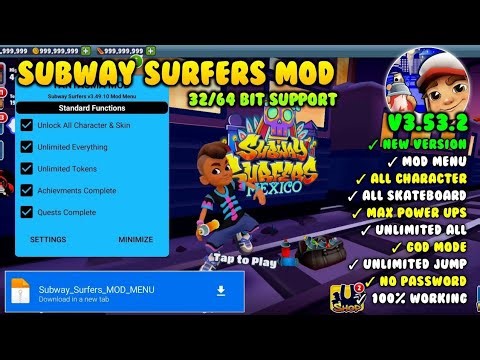 Latest Subway Surfers Update Mod Menu APK 2025 | Unlimited Coins, Keys & More!