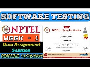 Software Testing Solution | Week 1 | Assignment 1 | Quiz Answers | NPTEL | SWAYAM | #NptelSolution