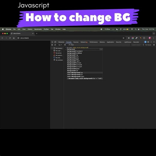 How to change background color of any browser page using javascript #javascript #javascriptlearning