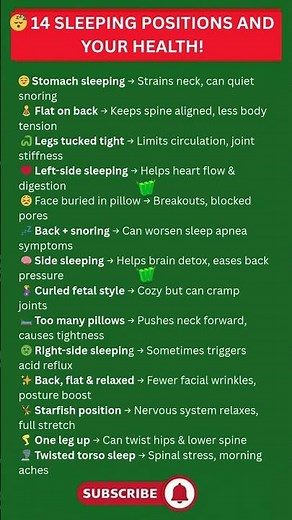 😴 14 Sleep Positions & What They Do to Your Body