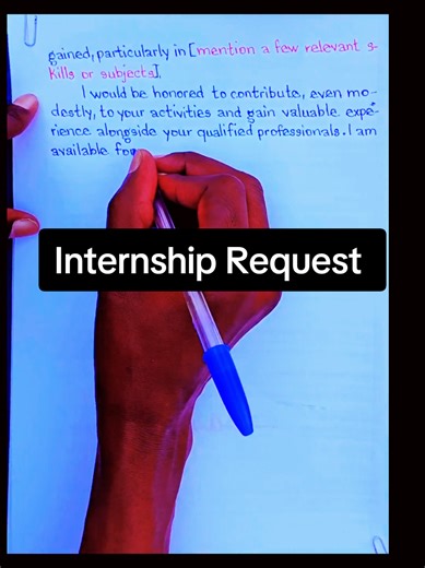 How to Write a Strong Internship Request Letter