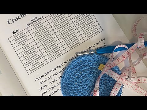 How to use a crochet size chart | how to adapt sizing of a hat pattern