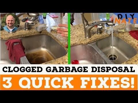Clogged Kitchen Sink with Garbage Disposal? How to Solve Quickly with 3 Easy Fixes! - by DIYNate