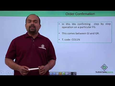 SAP PP - Order Confirmation
