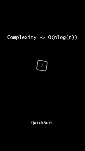Animations | Programming | Algorithms on Instagram: "Quick Sort is an efficient sorting algorithm that uses a divide-and-conquer approach to arrange elements in a list. The basic steps are: 1. Choose a Pivot: Select an element from the list as the pivot. The choice of pivot can affect the algorithm's performance but is often the first, last, or a random element. 2. Partitioning: Rearrange the list so that all elements less than the pivot come before it, while all elements greater than the pivot 