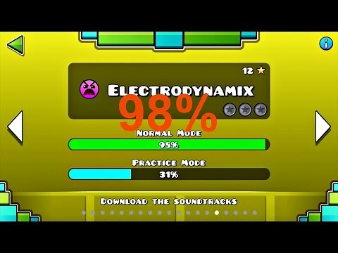 Geometry dash - Electrodynamix 98% (all coins)