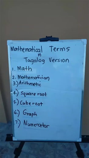Tagalog Mathematical Terms Explained