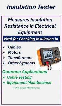 ⚡ Insulation Tester | Safety Tool for Instrument Technicians