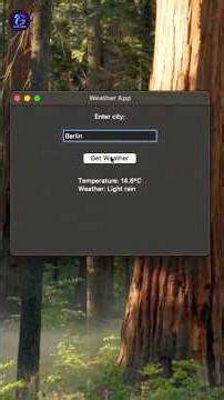 Build a Weather App Using Python | ProjectPython Weather App Tutorial | #shorts #short #python #new