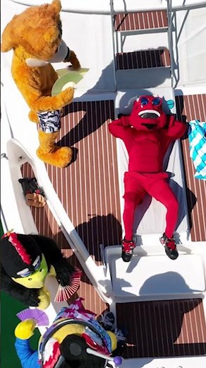 NHL mascots celebrate All-Star Weekend on yacht