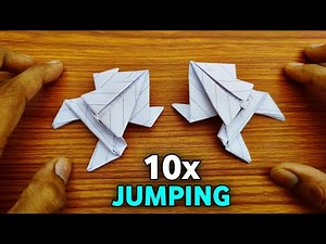 ​Can You Fold It? The World's BEST Jumping Frog Origami (3D No-Glue Craft)